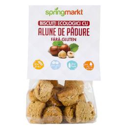 Biscuiti ecologici cu alune de padure, fara gluten, springmarkt, 100g