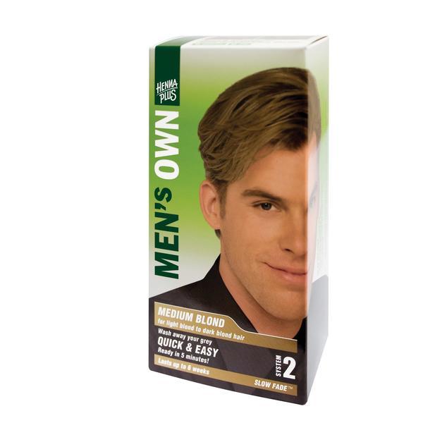 Vopsea par barbati, Men's Own Medium Blond, Hennaplus, 80 ml