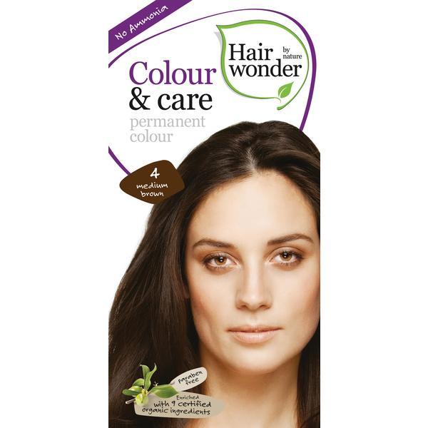 Vopsea par naturala, Colour & Care, 4 Medium Brown, Hairwonder esteto.ro