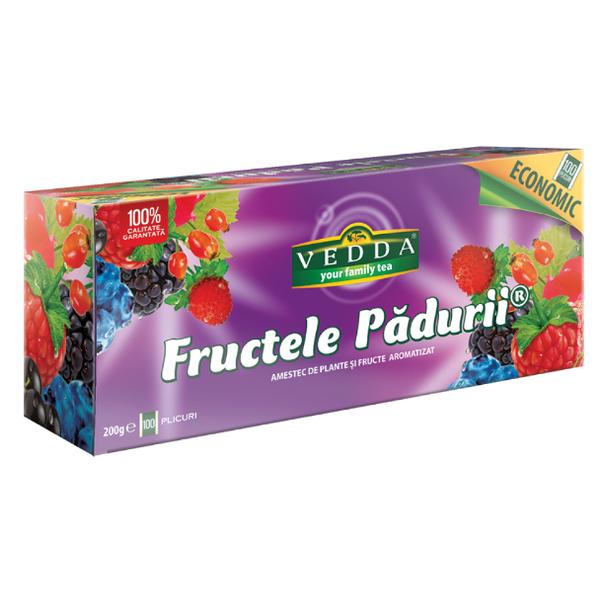 Ceai Fructele Padurii Vedda, 100 plicuri