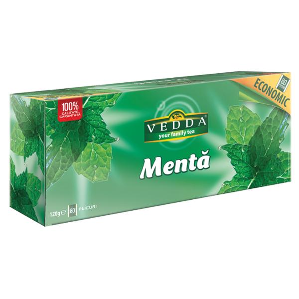 Ceai de menta vedda, 80 plicuri