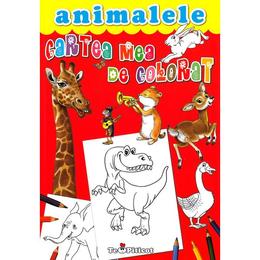 Cartea mea de colorat. Animalele, editura Teopiticot