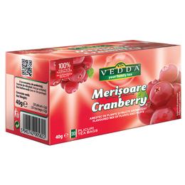 Ceai de merisoare vedda, 20 plicuri