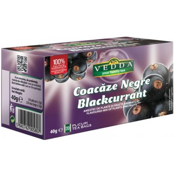 Ceai de Coacaze Negre Vedda, 20 plicuri