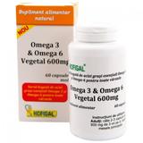 Omega 3 si Omega 6 Vegetal Hofigal 600 mg, 60 capsule
