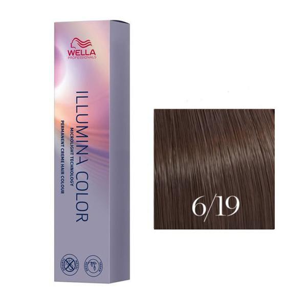 Vopsea Permanenta - Wella Professionals Illumina Color Nuanta 6/19 blond inchis cenusiu perlat