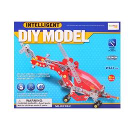 Set constructie metalic, MalPlay, elicopter rosu, 207 piese