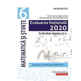 Evaluarea Nationala 2020. Matematica si stiinte - Clasa 6 - Florin Antohe, Bogdan Antohe, editura Paralela 45