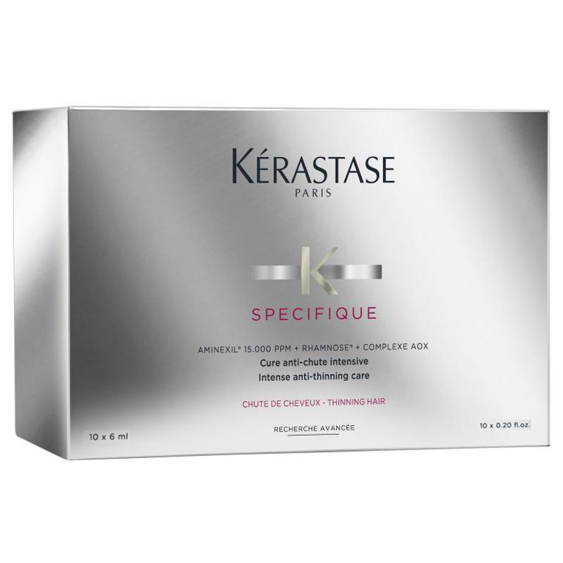 Tratament Intensiv Impotriva Caderii si Subtierii Parului - Kerastase Specifique Aminexil GLM + AOX Complex 10 fiole x 6 ml