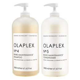 Pachet de Intretinere pentru Toate Tipurile de Par OLAPLEX Bond Maintenance - Sampon 2000ml, Balsam 2000ml