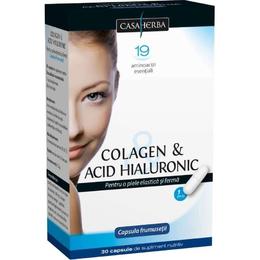 Colagen&Acid Hialuronic Clasic Interherb, 30 capsule