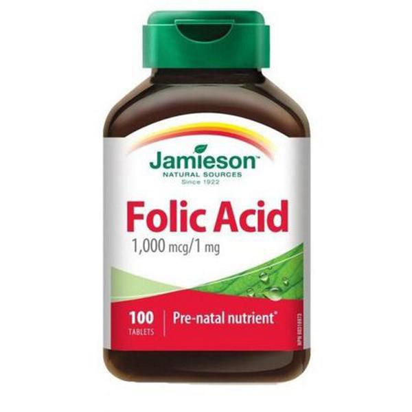 Acid Folic Jamieson 1mg, 100 comprimate