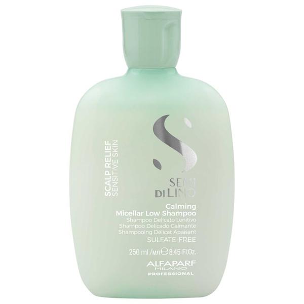 Sampon Micelar Calmant pentru Scalp Sensibil - Alfaparf Milano Semi Di Lino Scalp Relief Calming Micellar Low Shampoo, 250ml