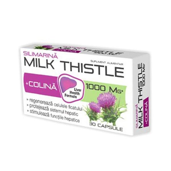 Silimarina Milk Thistle + Colina Zdrovit, 30 comprimate