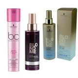 Pachet pentru Par Blond Schwarzkopf - Sampon 250ml, Balsam Spray 150ml, Spray Nuantator 250ml