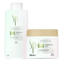 Pachet nutritiv wella sp essential - sampon 1000ml, masca 400ml