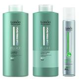 Pachet pentru Ingrijire Naturala si Styling Londa Professional - Sampon 1000ml, Balsam 1000ml, Spray Fixativ 500ml