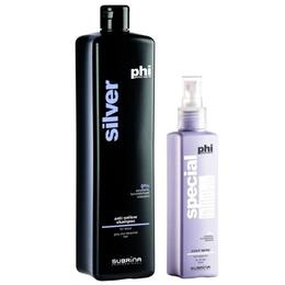 Pachet pentru par blond subrina phi - sampon 1000ml, tratament spray 150ml