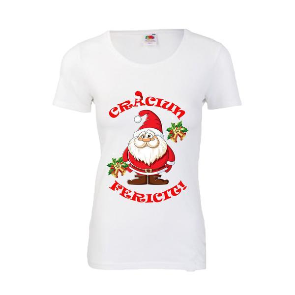 Tricou Craciun alb, tricou personalizat, marimea XXL - Cadouri Urbane