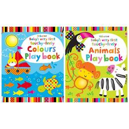 Set de carti senzoriale pentru bebelusi cu animale si culori - Animals Playbook, Colours Playbook