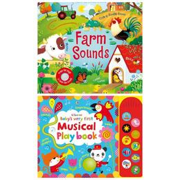 Carti muzicale pentru bebelusi Musical Playbook si Farm Sounds Usborne