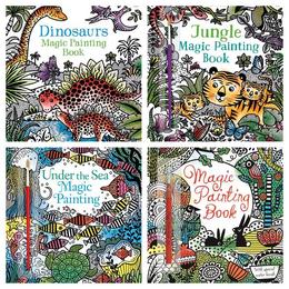 Set 4 carti de pictat pentru copii magic painting usborne