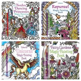 Set 4 carti de pictat pentru fetite magic painting usborne