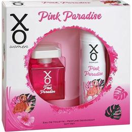 Set Pink Paradise Women XO, Apa de toaleta 100 ml + Deodorant 125 ml