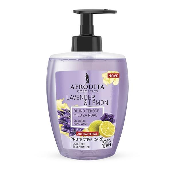 Sapun Lichid Uleios cu Lavanda si Lamaie – Cosmetic Afrodita Lavender & Lemon Oil Liquid Hand Wash, 300 ml Cosmetica Afrodita