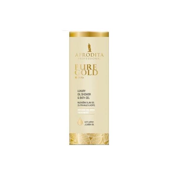 Gel de Dus Uleios Pure Gold 24K Luxury Cosmetica Afrodita, 150 ml