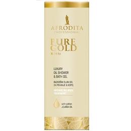 Gel de dus uleios pure gold 24k luxury cosmetica afrodita, 150 ml