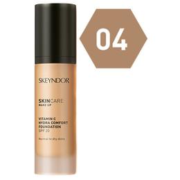 Fond de ten hidratant - skeyndor vitamin c hydra comfort foundation, nuanta 04, 30ml