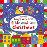 Carte cartonata despre Craciun Slide and See Christmas editura Usborne