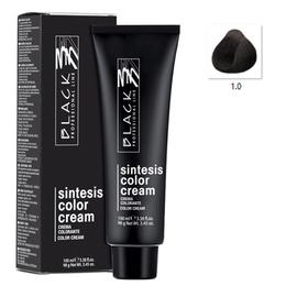 Vopsea Crema Permanenta - Black Professional Line Sintesis Color Cream, nuanta 1.0 Black, 100ml