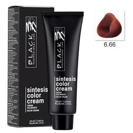Vopsea crema permanenta - black professional line sintesis color cream, nuanta 6.66 bright red, 100ml
