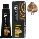 Vopsea Crema Demi-permanenta - Black Professional Line Sintesis Color Cream, nuanta 8.0 Light Blond, 100ml