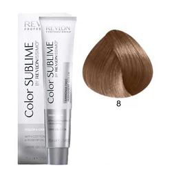 Vopsea fara amoniac - revlon professional color sublime by revlonissimo ammonia free permanent color, nuanta 8 light blonde, 75 ml