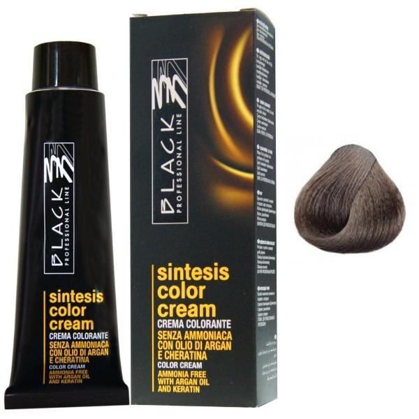 Vopsea Crema Demi-permanenta - Black Professional Line Sintesis Color Cream, nuanta 5.1 Ash Light Brown, 100ml