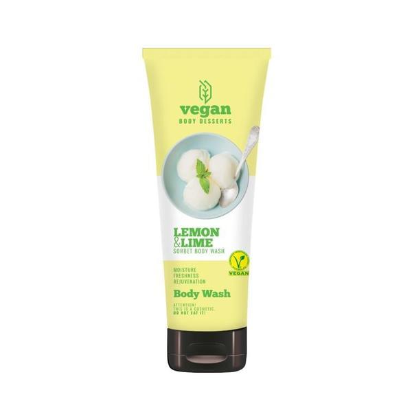 Gel de dus corporal cu lamaie si lime pentru pielea obosita,uscata si lipsita de stralucire, &icirc;ntinerire și hidratare pentru pielea ta Vegan Dessert Spa 200 ml cod.0298