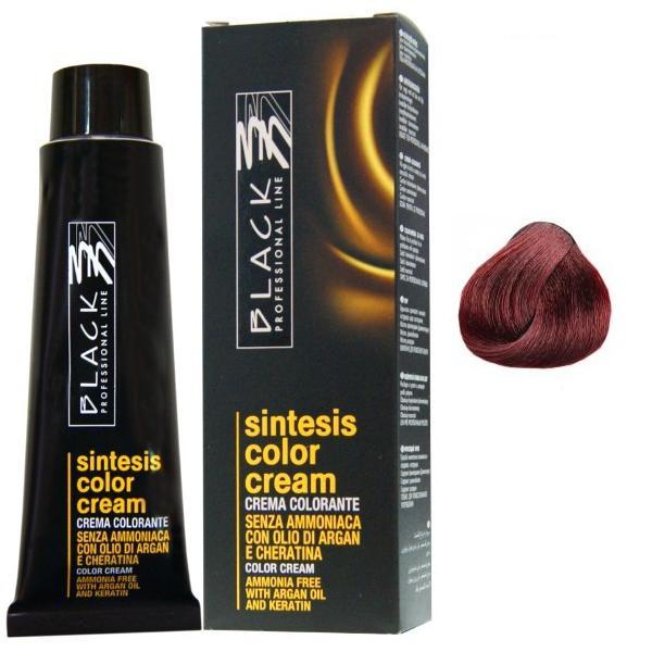 Vopsea Crema Demi-permanenta – Black Professional Line Sintesis Color Cream, nuanta 5.5 Mahogany Light Brown, 100ml