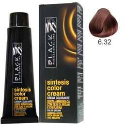 Vopsea crema fara amoniac - black professional line sintesis color cream ammonia free, nuanta 6.32 tea, 100ml