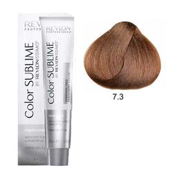Vopsea fara amoniac - revlon professional color sublime by revlonissimo amonia free permanent color, nuanta 7.3 medium gold blonde, 75 ml