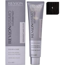 Vopsea permanenta - revlon professional revlonissimo colorsmetique permanent hair color, nuanta 1 black, 60ml
