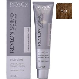 Vopsea permanenta - revlon professional revlonissimo colorsmetique permanent hair color, nuanta 5.3 light golden brown, 60ml
