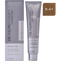 Vopsea permanenta - revlon professional revlonissimo colorsmetique permanent hair color, nuanta 5.41 deep chestnut light brown, 60ml