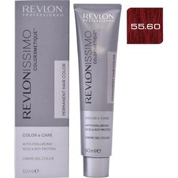 Vopsea permanenta - revlon professional revlonissimo colorsmetique permanent hair color, nuanta 55.60 intense dark red, 60ml