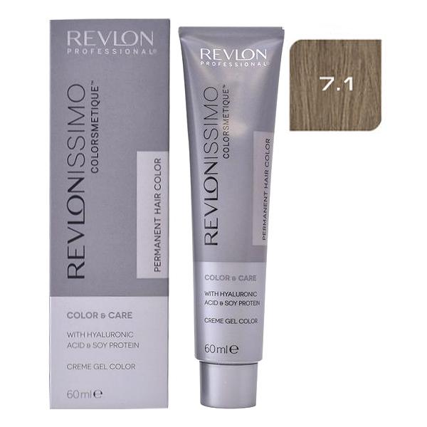 Vopsea Permanenta – Revlon Professional Revlonissimo Colorsmetique Permanent Hair Color, nuanta 7.1 Ash Blonde, 60ml esteto.ro