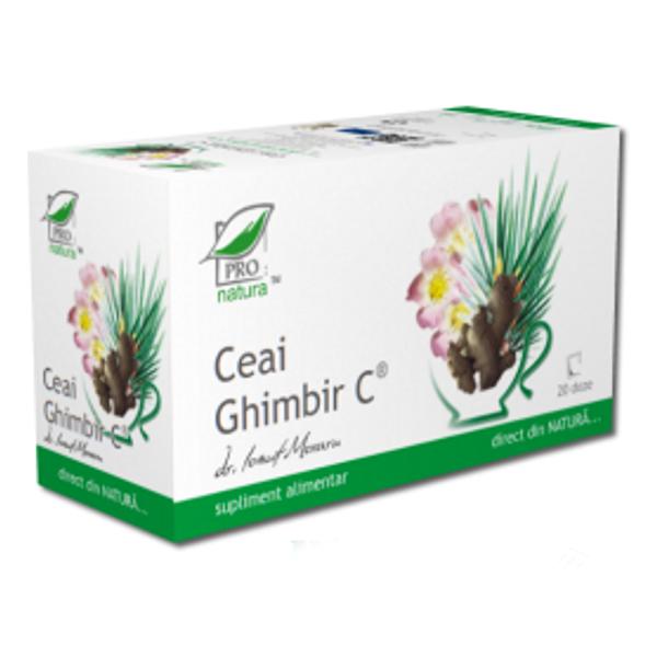 Ceai Ghimbir C Pro Natura Medica, 25 doze