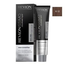 Vopsea permanenta - revlon professional revlonissimo colorsmetique high coverage permanent hair color, nuanta 6.12 dark frosty blonde, 60 ml