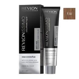 Vopsea permanenta - revlon professional revlonissimo colorsmetique high coverage permanent hair color, nuanta 7.32 pearl blonde, 60 ml